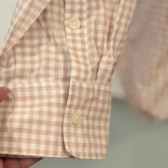 Unsubscribed Boyfriend Shirt Rose Gingham Check Size M – 100% Cotton – NWT $98 - Picture 5 of 14